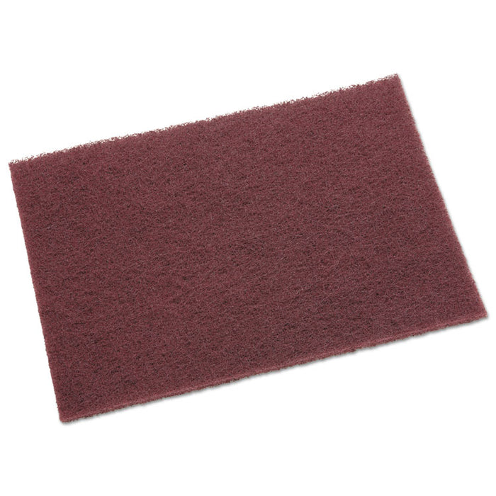 General Purpose Hand Pad, 6 x 9, Maroon, 20 BX, 3 BX/CT