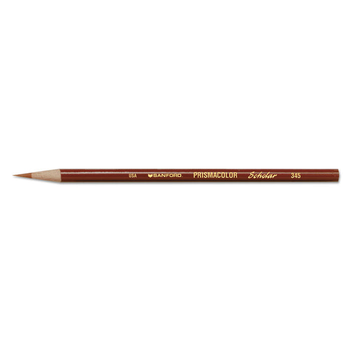 Scholar Colored Pencil Set, 3 mm, 2B (#2), Assorted Lead/Barrel Colors, Dozen