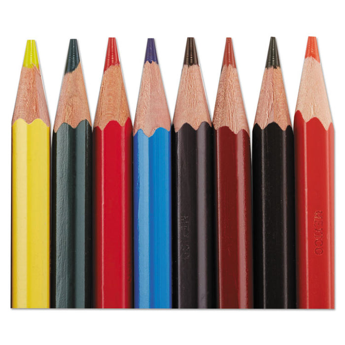 Col-Erase Pencil with Eraser, 0.7 mm, 2B (#1), Assorted Lead/Barrel Colors, Dozen