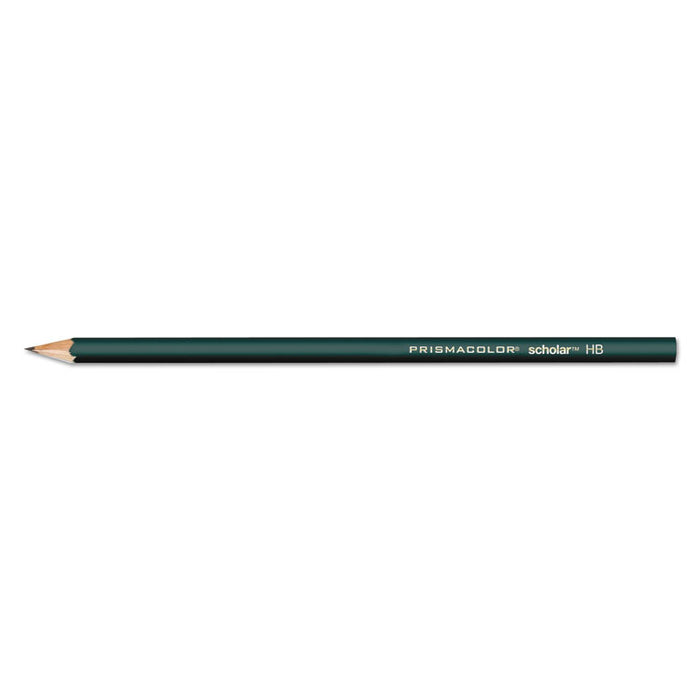 Scholar Graphite Pencil Set, 2 mm, Assorted Lead Hardness Ratings, Black Lead, Dark Green Barrel, 4/Set