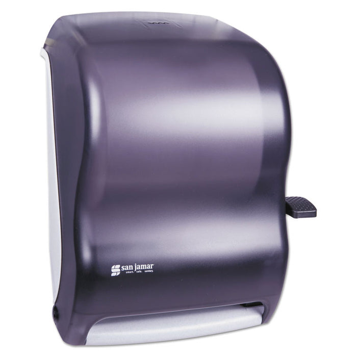 Lever Roll Towel Dispenser, Classic, 12.94 x 9.25 x 16.5, Transparent Black Pearl