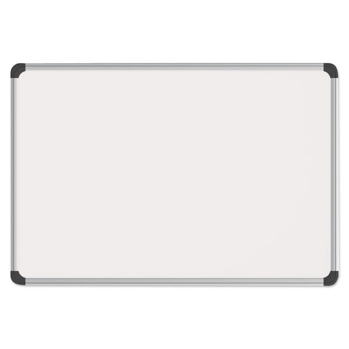 Magnetic Steel Dry Erase Board, 24 x 18, White, Aluminum Frame