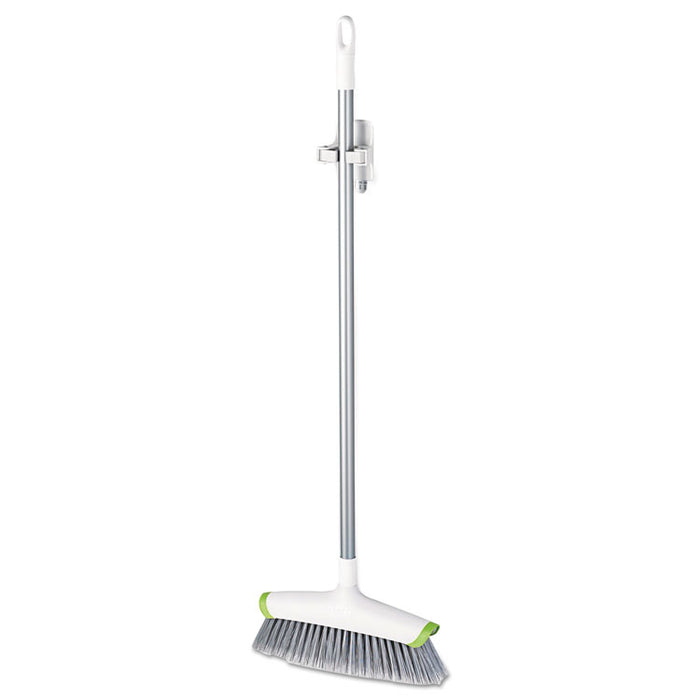 Broom Gripper, 3.12w x 2.43d x 3.34h, White/Gray, 1 Gripper/2 Strips