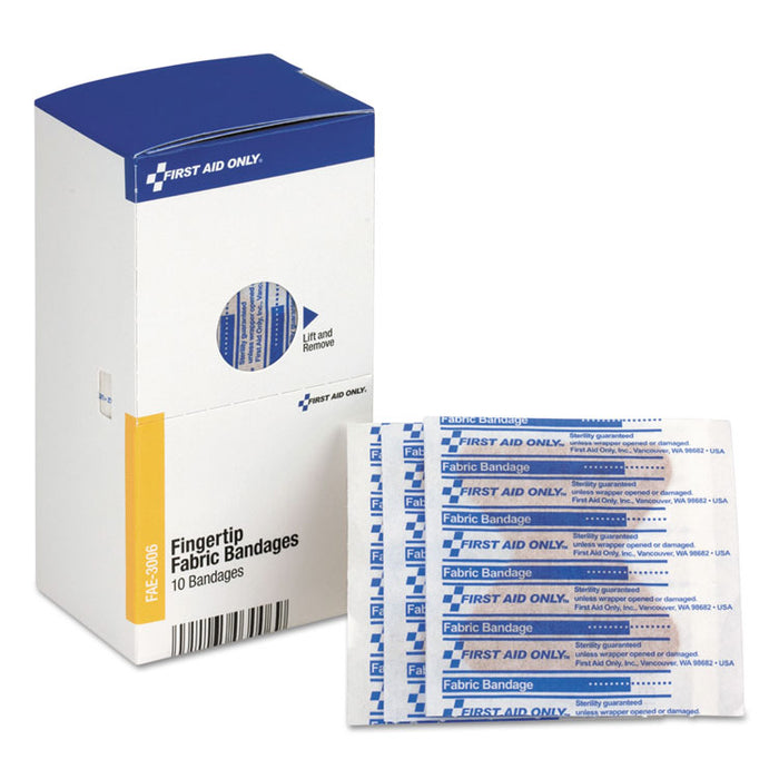SmartCompliance Fingertip Bandages, 1.88" x 2", 10/Box