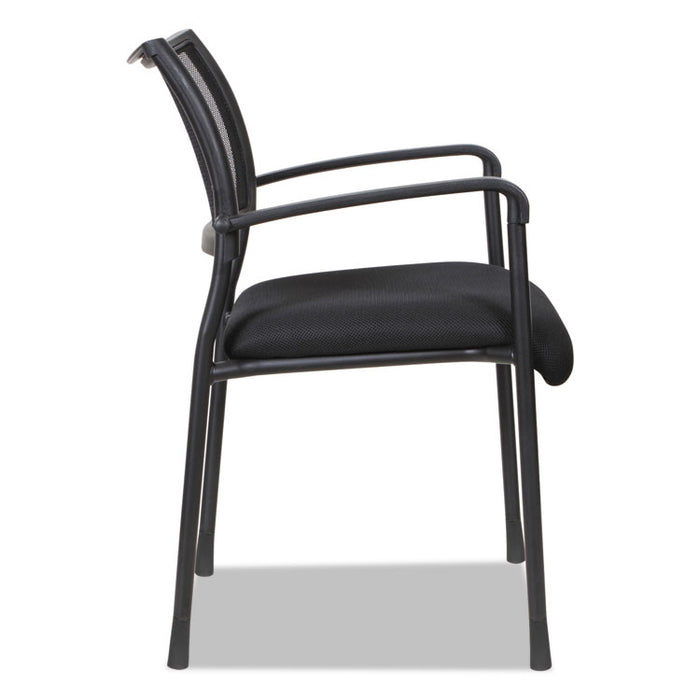 Alera Eikon Series Stacking Mesh Guest Chair, Supports Up to 275 lb, Black, 2/Carton