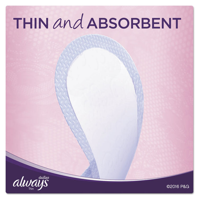 Thin Daily Panty Liners, Regular, 20/Pack