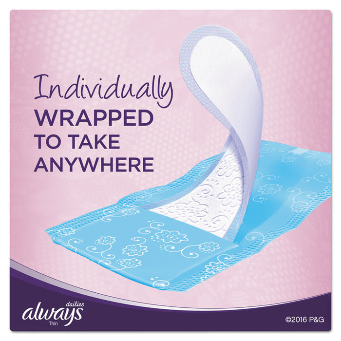 Thin Daily Panty Liners, Regular, 120/Pack