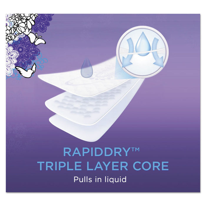 Discreet Sensitive Bladder Protection Pads, Heavy Absorbency, Long, 39/Pack, 3 Packs/Carton