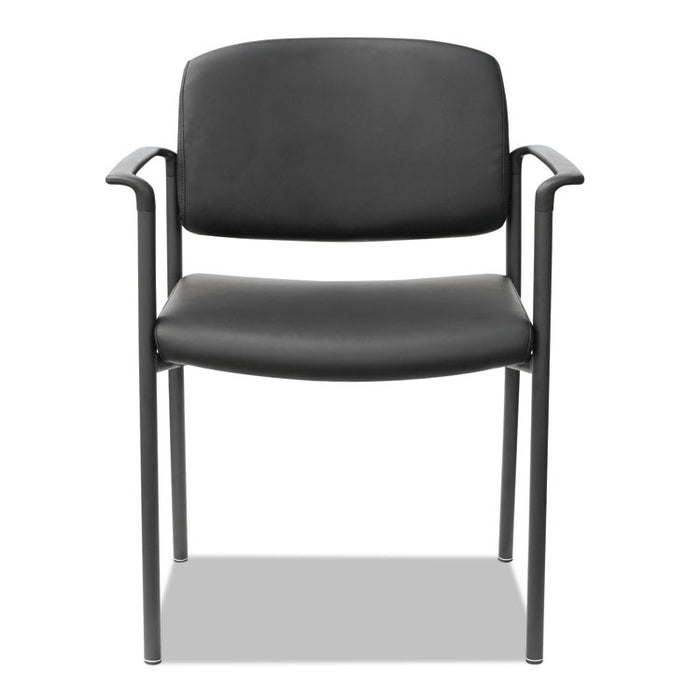 Alera Sorrento Series Ultra-Cushioned Stacking Guest Chair, Black Seat/Black Back, Black Base, 2/Carton