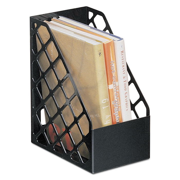 Recycled Plastic Large Magazine File, 6.25 x 9.5 x 11.88, Black