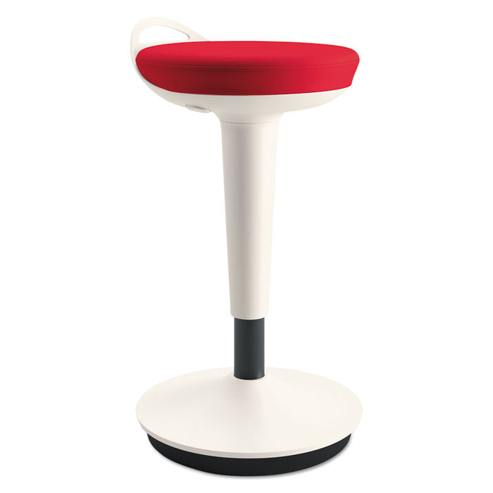 AdaptivErgo Balance Perch Stool, Red Seat/Red Back, White Base