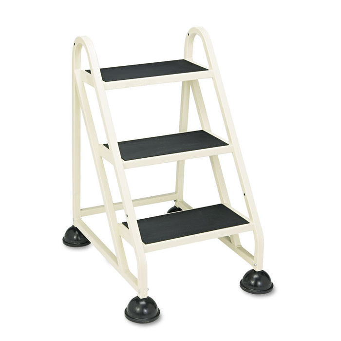 Stop-Step Ladder, 32.75" Working Height, 300 lbs Capacity, 3 Step, Beige