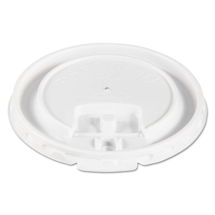 Liftbk & Lock Tab Cup Lids for Foam Cups, Fits 10oz Cups, White, 2000/Carton