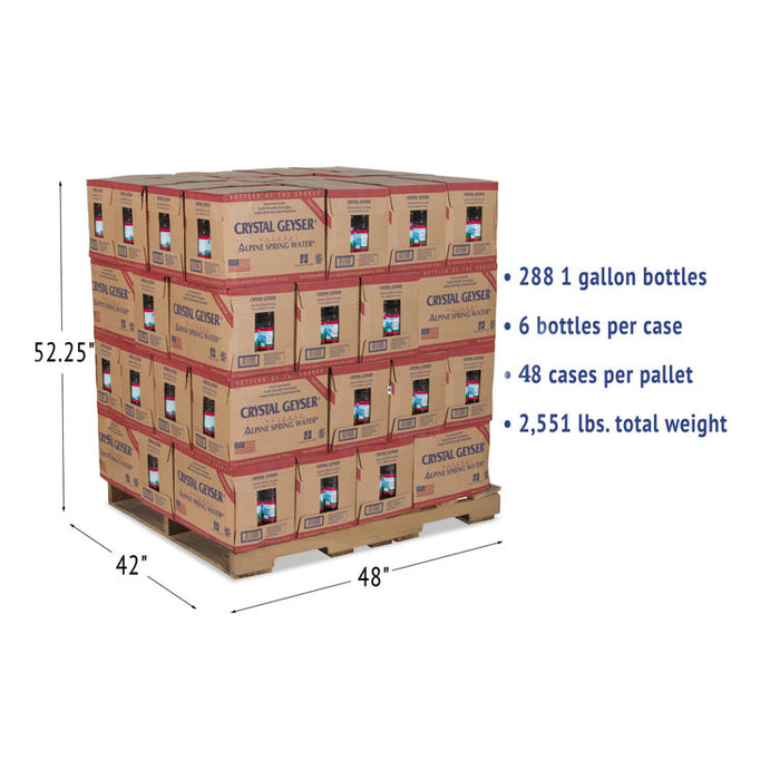 Alpine Spring Water, 1 Gal Bottle, 6/Case, 48 Cases/Pallet