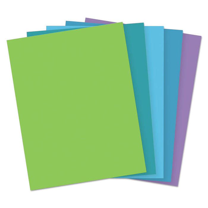 Color Paper - "Cool" Assortment, 24lb, 8.5 x 11, Assorted Cool Colors, 500/Ream