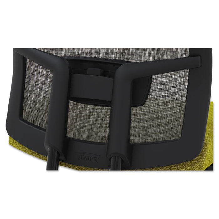 Gist Multi-Purpose Chair, Supports up to 300 lbs., Silver Seat/Black Back, Black Base