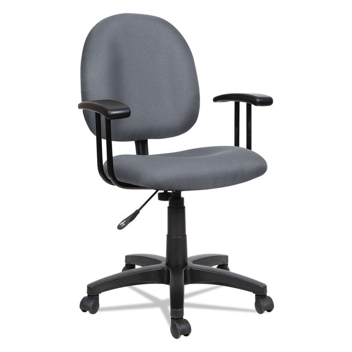 Alera Essentia Series Swivel Task Chair, Supports up to 275 lbs., Gray Seat/Gray Back, Black Base