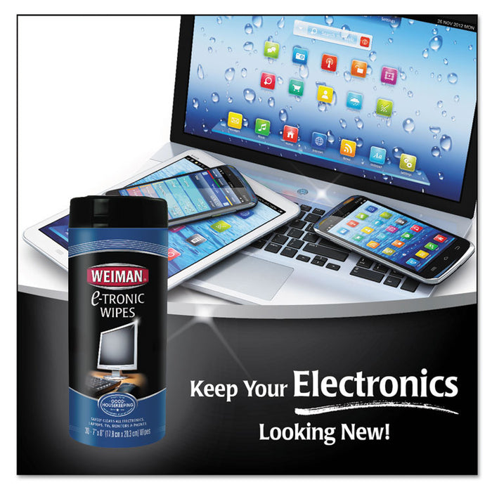 E-tronic Wipes, 5 x 7, 30/Canister
