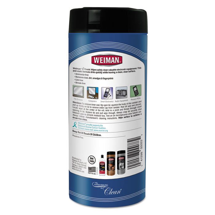 E-tronic Wipes, 5 x 7, 30/Canister