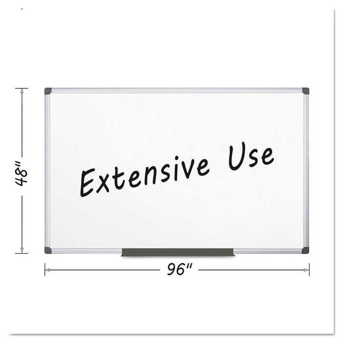 Porcelain Value Dry Erase Board, 48 x 96, White, Aluminum Frame