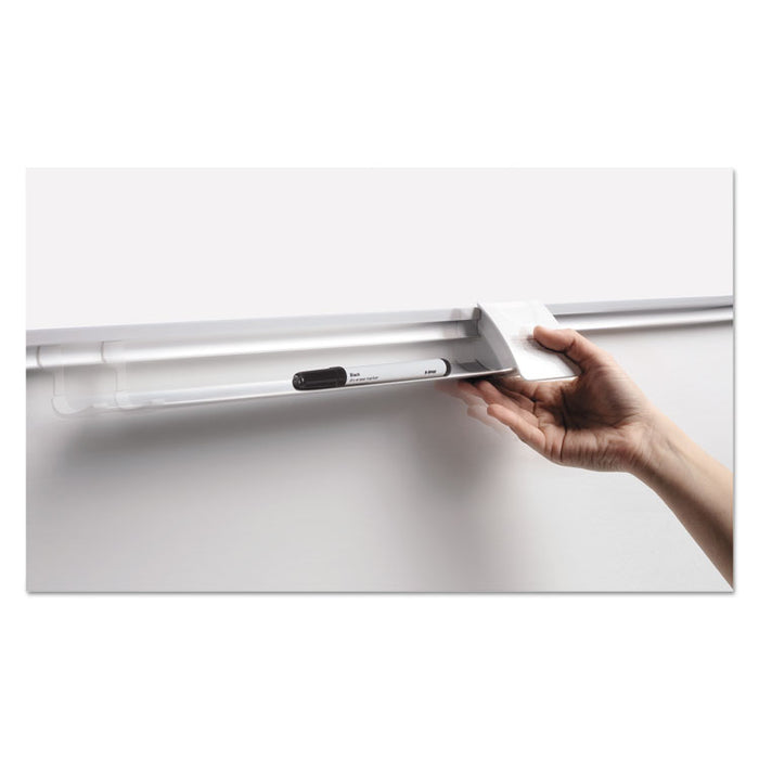 Gridded Magnetic Porcelain Planning Board, 1 x 2 Grid, 36 x 24, Aluminum Frame