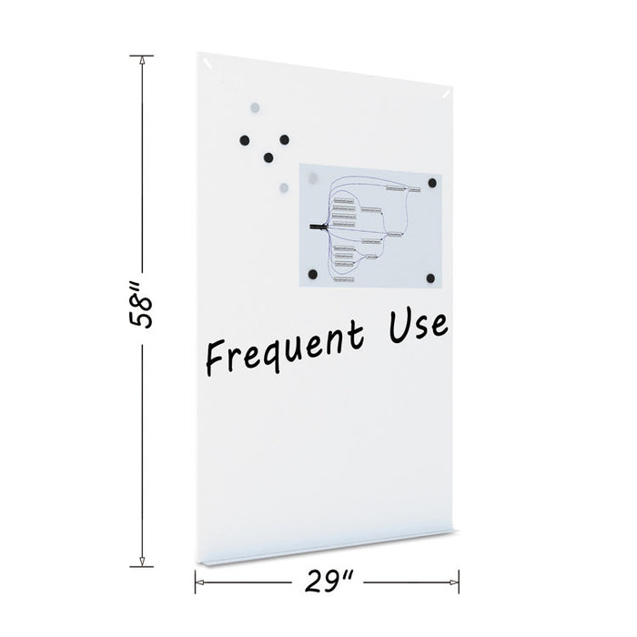 Magnetic Dry Erase Tile Board, 38 1/2 x 58, White Surface