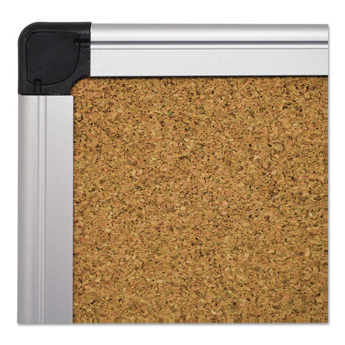 Value Cork Bulletin Board with Aluminum Frame, 48 x 96, Natural