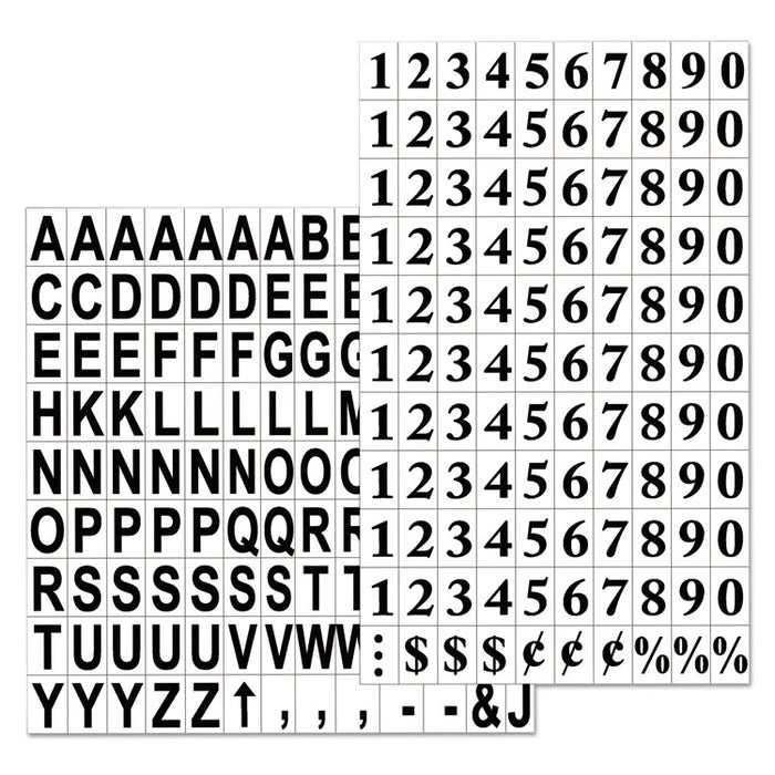 Interchangeable Magnetic Board Accessories, Letters, Black, 3/4"h