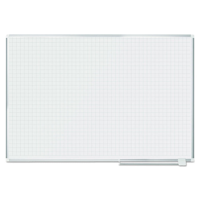 Grid Planning Board, 1" Grid, 72 x 48, White/Silver