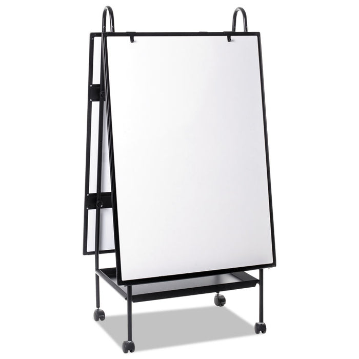 Creation Station Dry Erase Board, 29 1/2 x 74 7/8, Black Frame