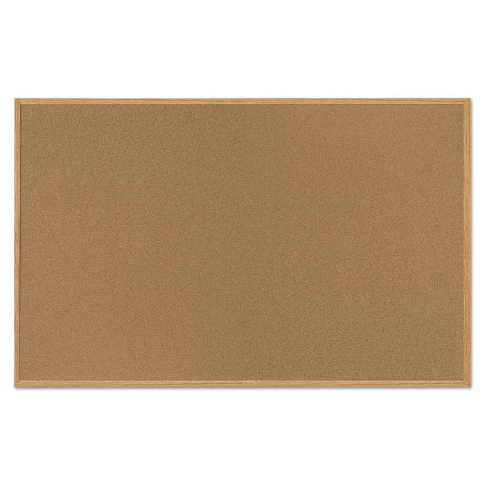 Value Cork Bulletin Board with Oak Frame, 48 x 72, Natural