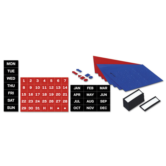 Grid Planning Board w/ Accessories, 1 x 2 Grid, 48 x 36, White/Silver