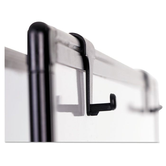 Creation Station Dry Erase Board, 29 1/2 x 74 7/8, Black Frame