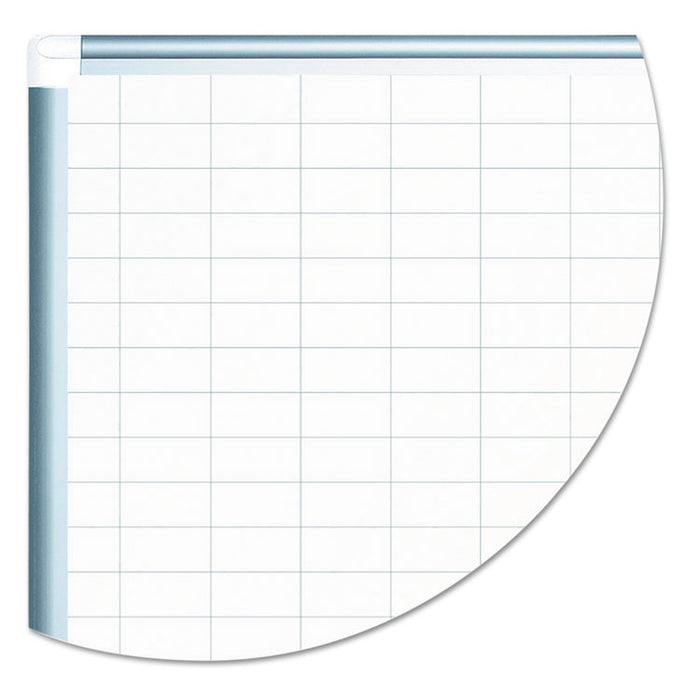 Grid Planning Board, 1 x 2 Grid, 48 x 36, White/Silver