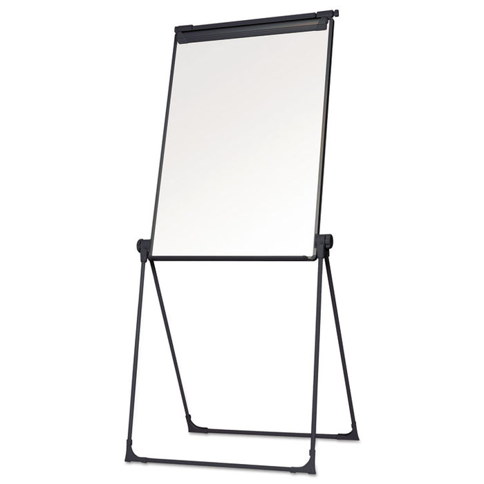 Folds-to-a-Table Melamine Easel, 28 1/2 x 37 1/2, White, Steel/Laminate