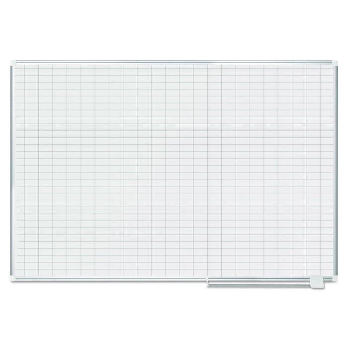 Grid Planning Board, 1 x 2 Grid, 72 x 48, White/Silver