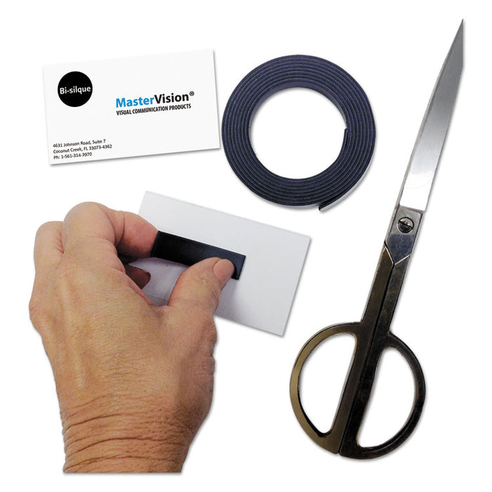 Magnetic Adhesive Tape Roll, Black, 1/2" x 7 Ft.