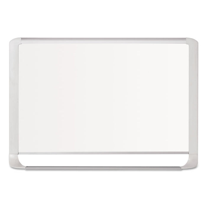 Lacquered steel magnetic dry erase board, 36 x 48, Silver/White