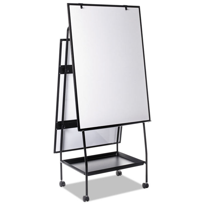 Creation Station Dry Erase Board, 29 1/2 x 74 7/8, Black Frame