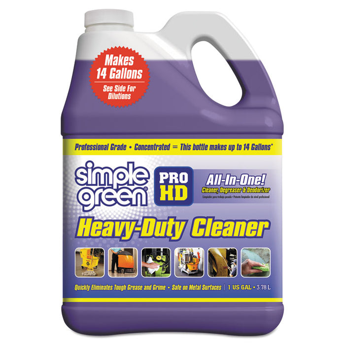 Pro HD Heavy-Duty Cleaner, Unscented, 1 gal Bottle, 4/Carton