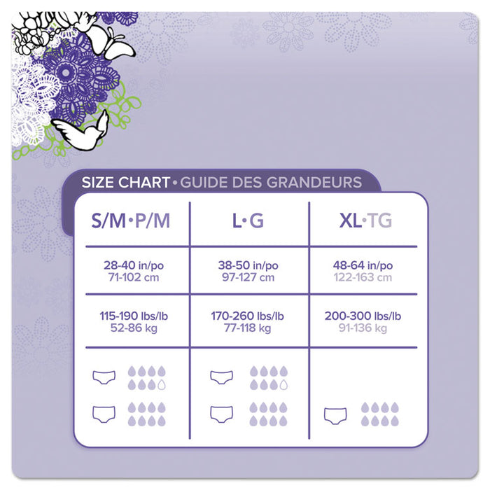 Discreet Incontinence Underwear, Large, Maximum Absorbency, 17/Pack, 3 Packs/Carton