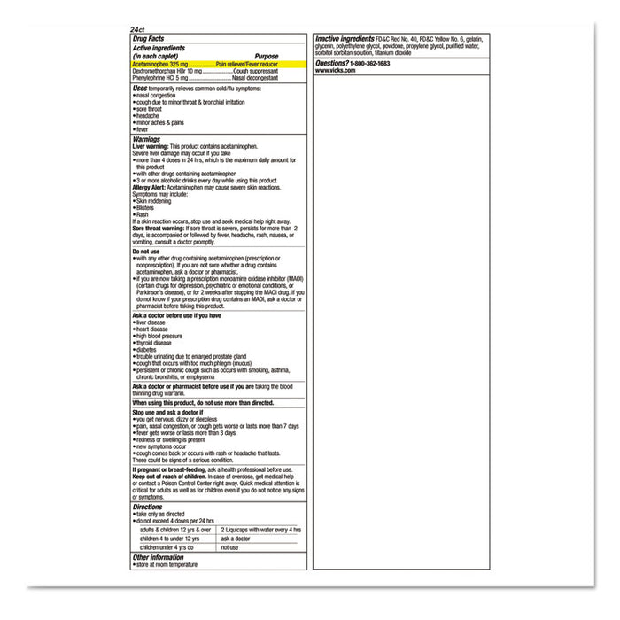 DayQuil Cold & Flu LiquiCaps, 24/Box