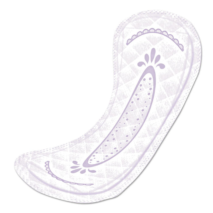 Discreet Incontinence Liners, Very Light Absorbency, Long, 44/Pack, 3 Packs/Carton