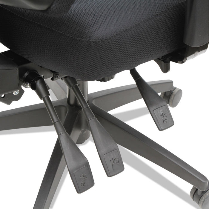 Alera Wrigley Series 24/7 High Performance Mid-Back Multifunction Task Chair, Up to 300 lbs., Black Seat/Back, Black Base