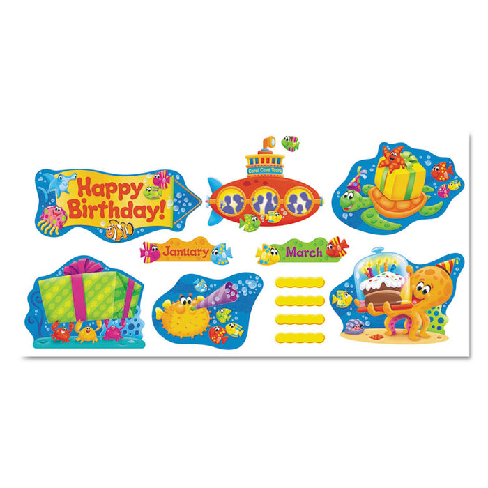 Sea Buddies Birthday Bulletin Board Set, 18 1/4 x 31, 110 Pieces