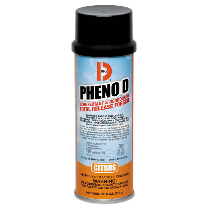 Pheno D Aerosol Antimicrobial Deodorizer, Citrus, 6 oz, 12/Carton