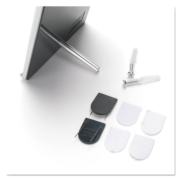 Interior Image Anti-Glare Sign Holder, Landscape, 10 3/8 x 7 5/8 Insert, BK/SR