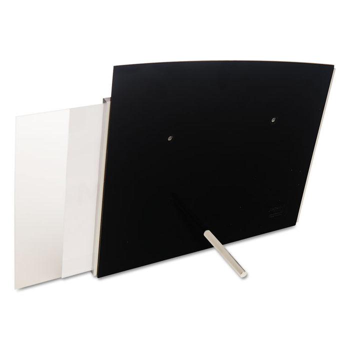 Interior Image Anti-Glare Sign Holder, Landscape, 10 3/8 x 7 5/8 Insert, BK/SR