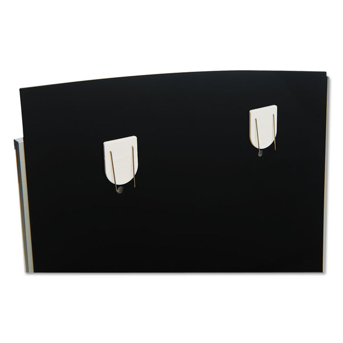 Interior Image Anti-Glare Sign Holder, Landscape, 10 3/8 x 7 5/8 Insert, BK/SR