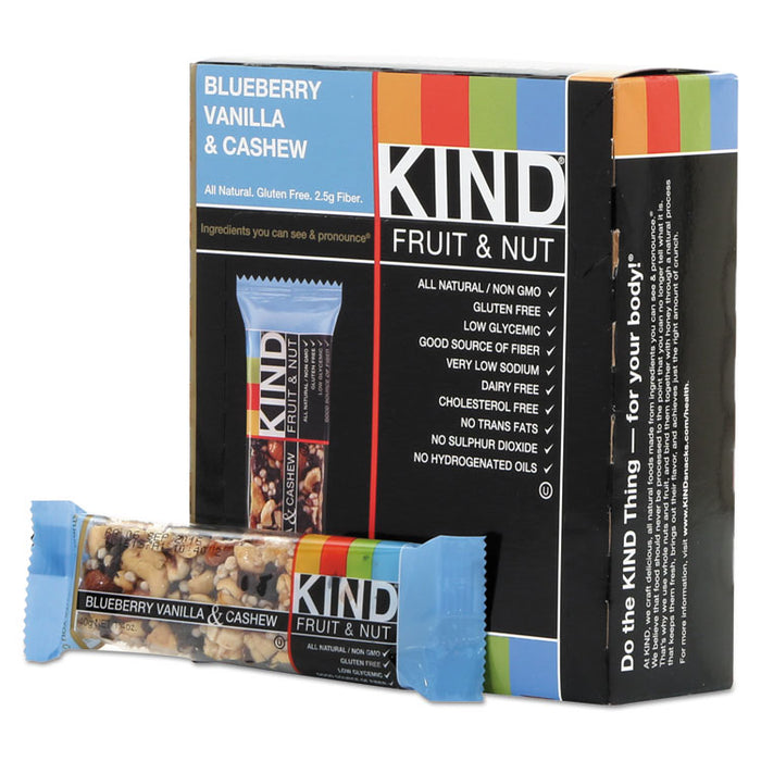 Fruit and Nut Bars, Blueberry Vanilla and Cashew, 1.4 oz Bar, 12/Box